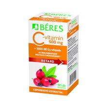 Béres C-vitamin 500 mg csipkebogyó kivonattal + 1000 NE D3-vitamin retard filmtabletta 90 szem