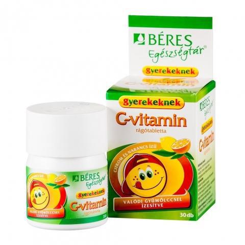 Béres Egészségtár C-vitamin rágótabletta gyermekeknek 30 szem