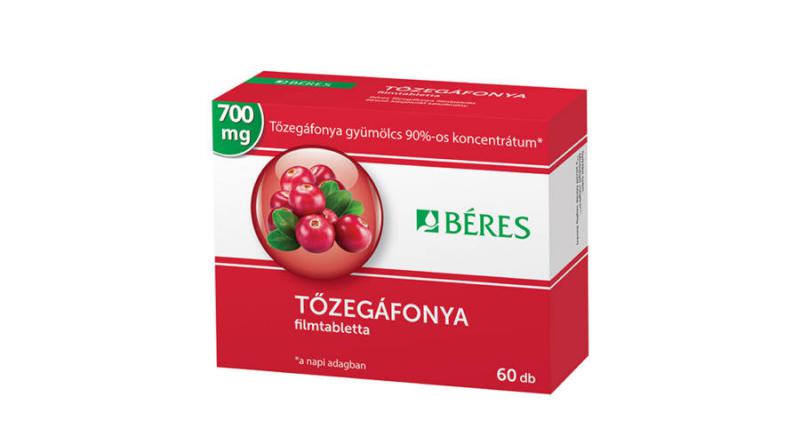 Béres tőzegáfonya filmtabletta 700mg 60 szem