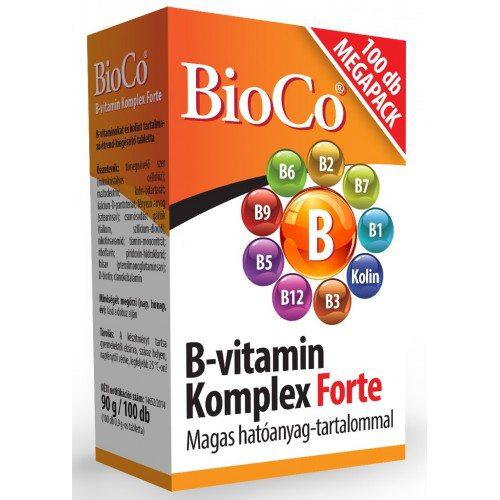 BioCo® B-vitamin komplex forte tabletta 100 db