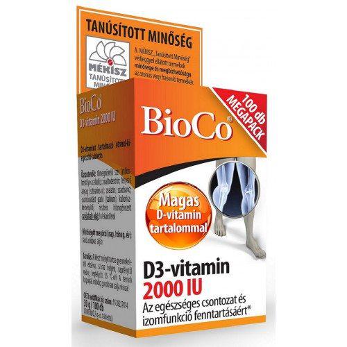 BioCo® D3-vitamin 2000IU tabletta 100 db