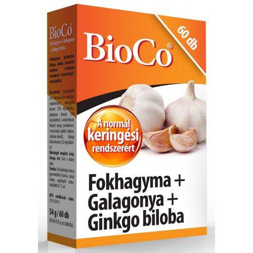 BioCo® Fokhagyma-Galagonya-Ginkgo Biloba tabletta 60 db