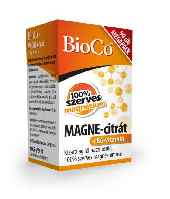 BioCo® MAGNE-citrát + B6-vitamin tabletta Megapack 90 db