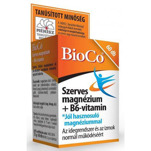 BioCo® Szerves Magnézium + B6-vitamin tabletta 60 db