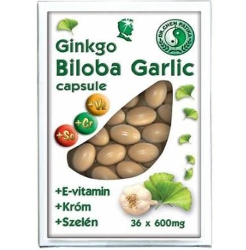 Dr Chen Ginkgo Biloba és Fokhagyma kapszula Krómmal és Szelénnel - 36 db