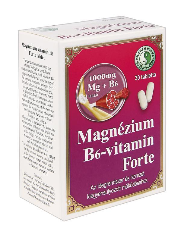 Dr Chen Magnézium B6-vitamin Forte tabletta - 30db