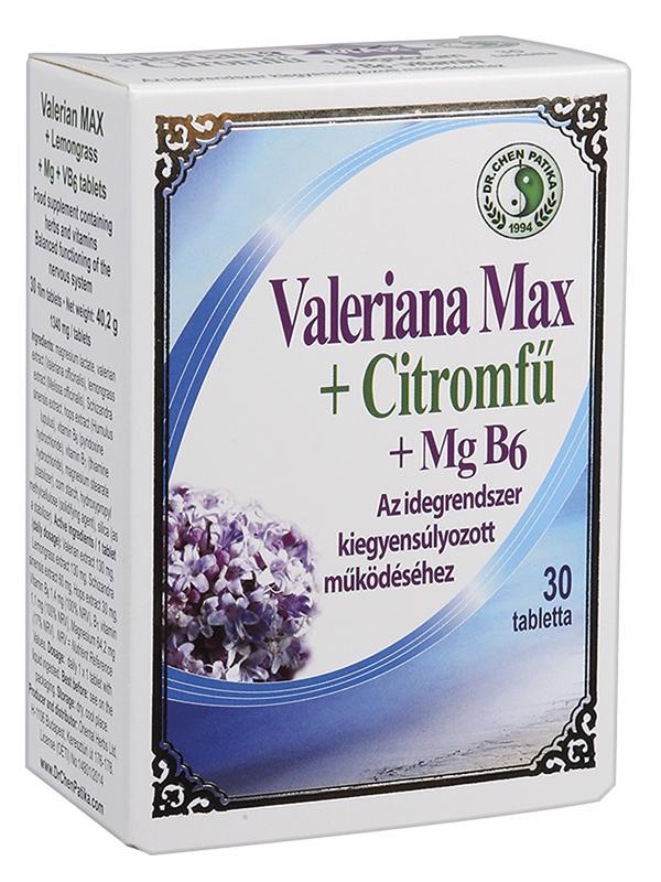 Dr Chen Valeriana MAX tabletta - 30 szem