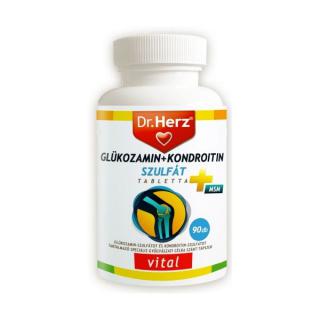 Dr Herz Glükozamin+Kondroitin+Szulfát+MSM 90 db tabletta speciális gyógyászati célra szánt tápszer