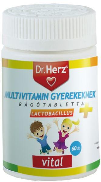 Dr Herz Multivitamin Gyerekeknek+Lactobacillus 60 db tabletta