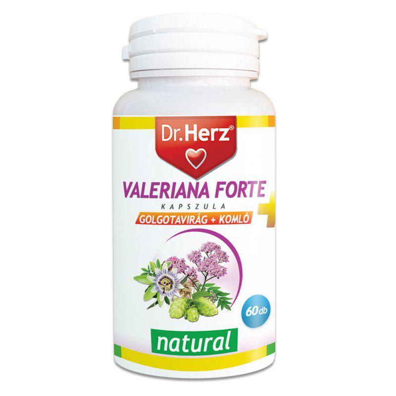 Dr Herz Valeriana Forte + Golgotavirág + Komló 60 szem