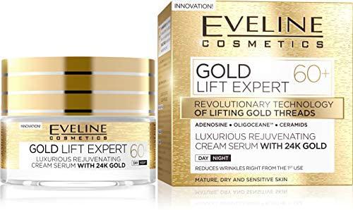 Eveline Gold Lift Expert 60+ Luxus Fiatalító N/É krém-szérum 24k arannyal 50 ml