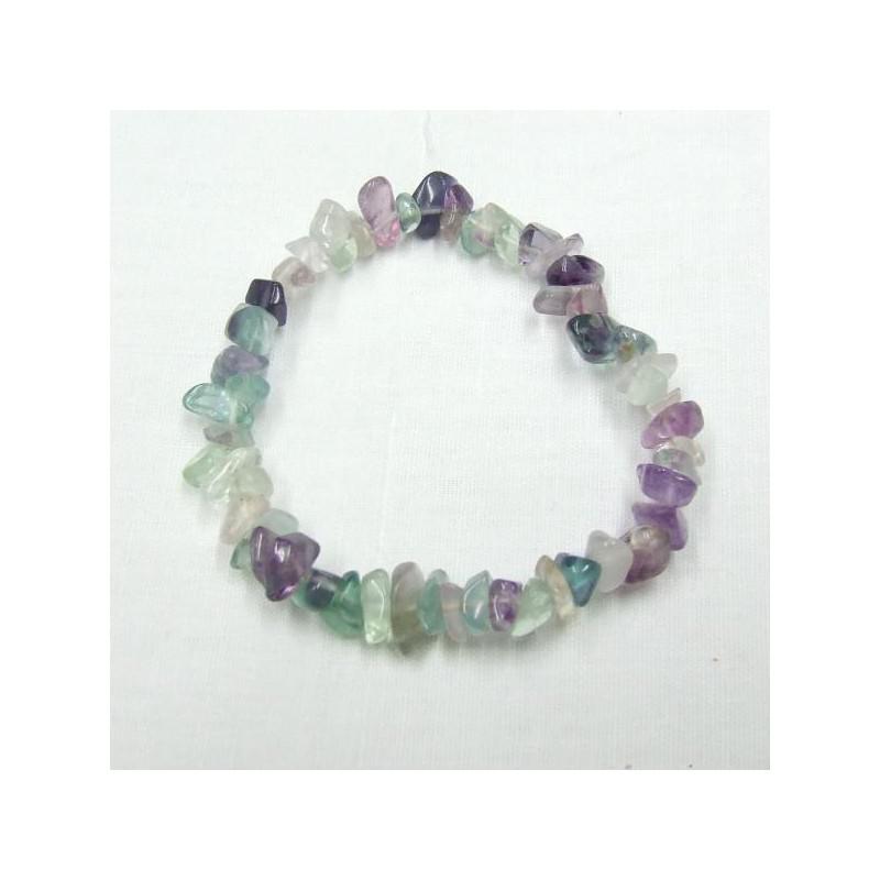 Fluorit ásványékszer szemcse karkötő