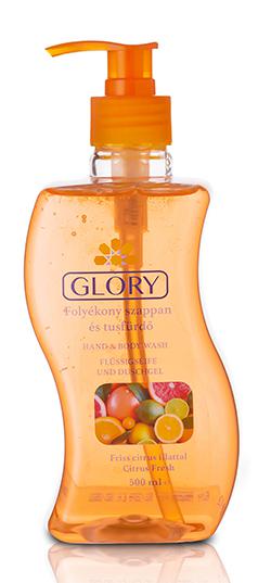 Glory folyékony szappan és tusfürdő Friss citrus illattal 500 ml