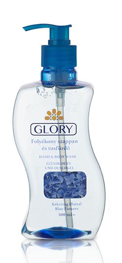 Glory folyékony szappan és tusfürdő Kékvirág illattal 500 ml