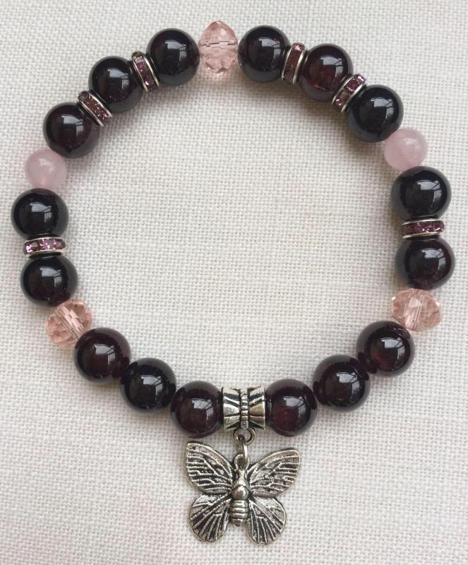 Gránát egyedi ásvány karkötő