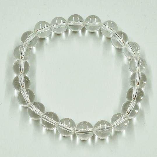 Hegyikristály ásványékszer golyós karkötő - 8 mm