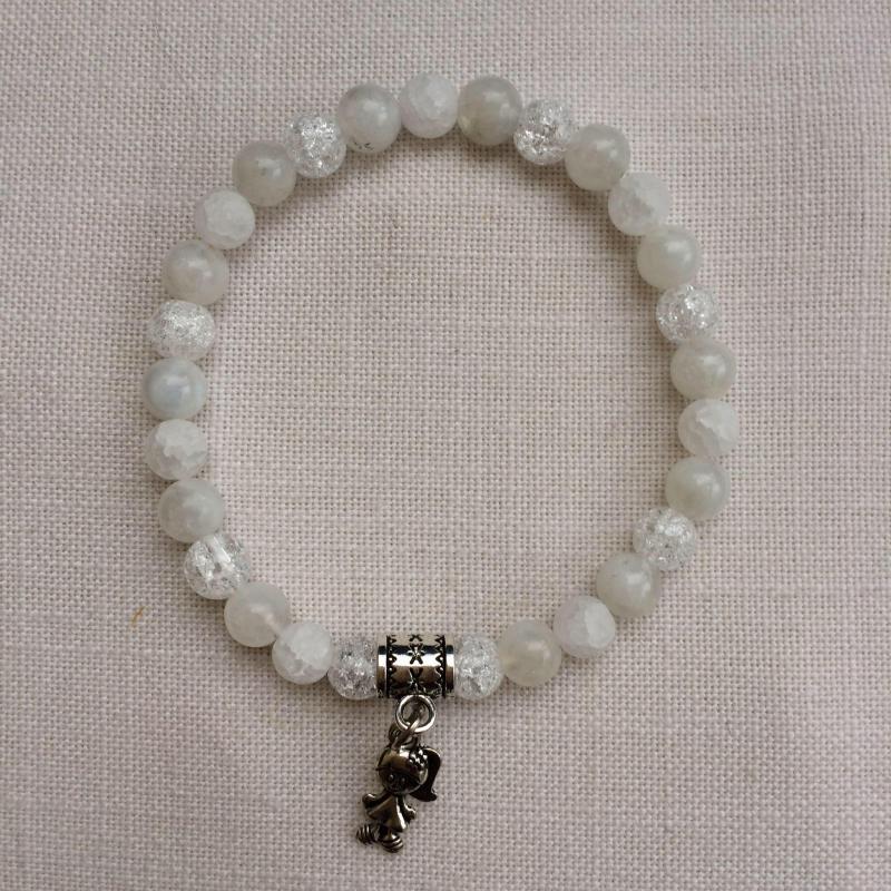 Holdkő (szivárvány), roppantott hegyikristály egyedi ásvány karkötő