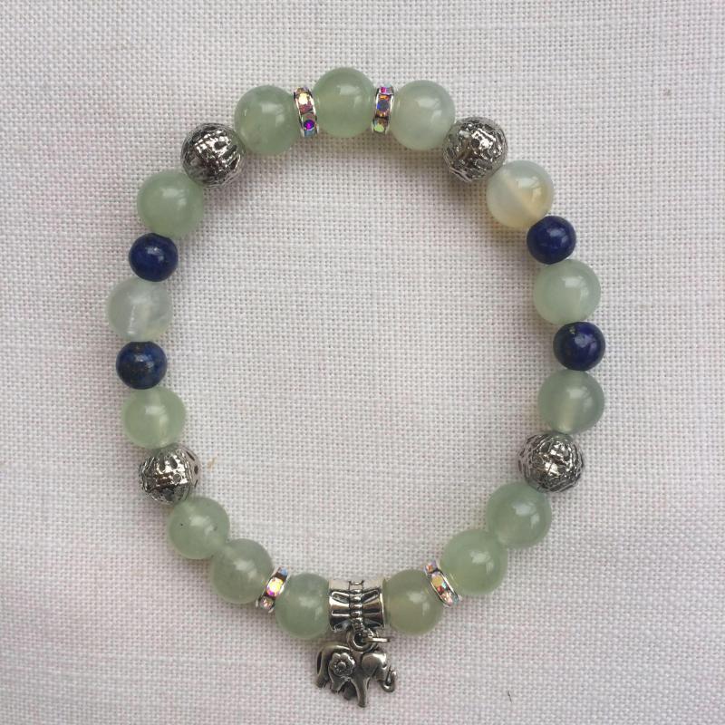 Jade, lapis egyedi ásvány karkötő