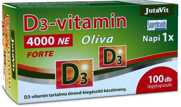 Jutavit D3-vitamin 4000NE Olíva Forte lágykapszula