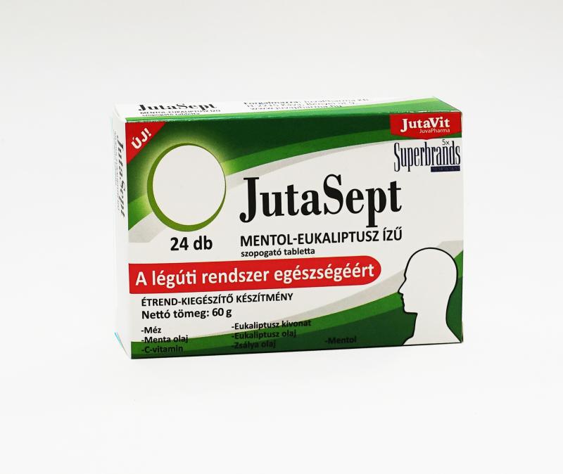 JutaVit JutaSept mentol-eukaliptusz szopogató tabletta 24 szem