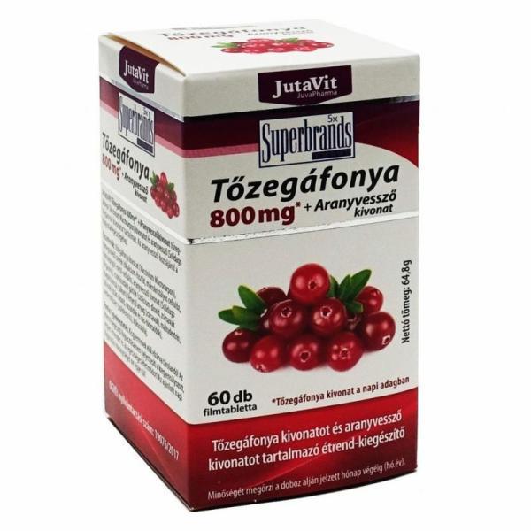 JutaVit Tőzegáfonya 800mg*+Aranyvessző kivonat 60 db