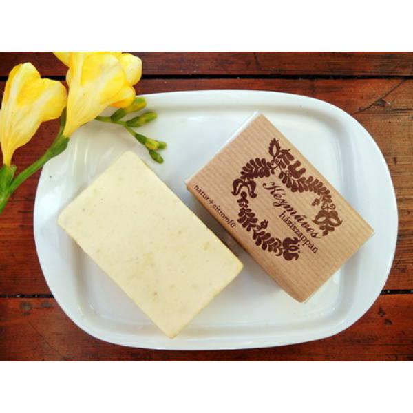 Kézműves háziszappan natúr+citromfű - 80 g