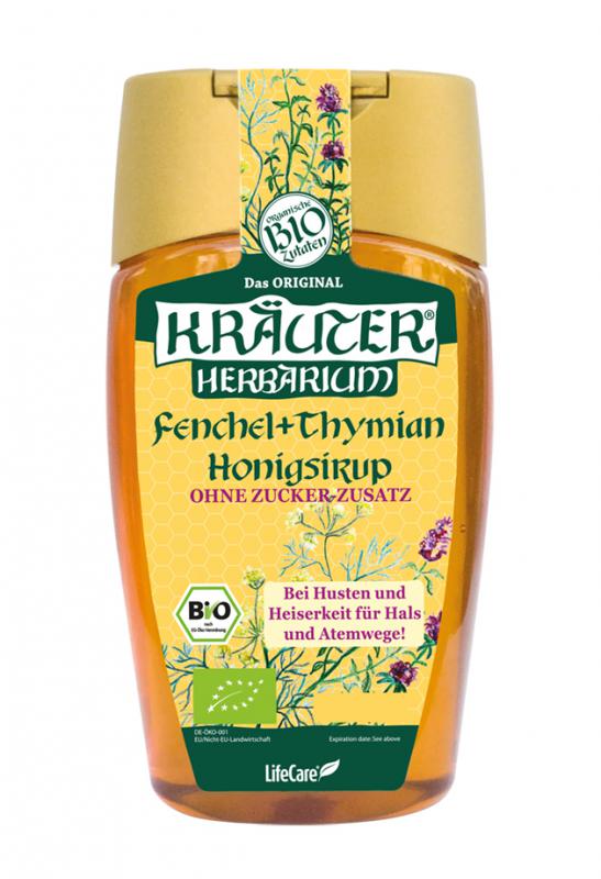 Kräuter® köhögés elleni szirup BIO mézzel, édesköménnyel és kakukkfűvel