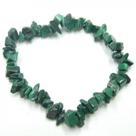 Malachit ásványékszer szemcse karkötő