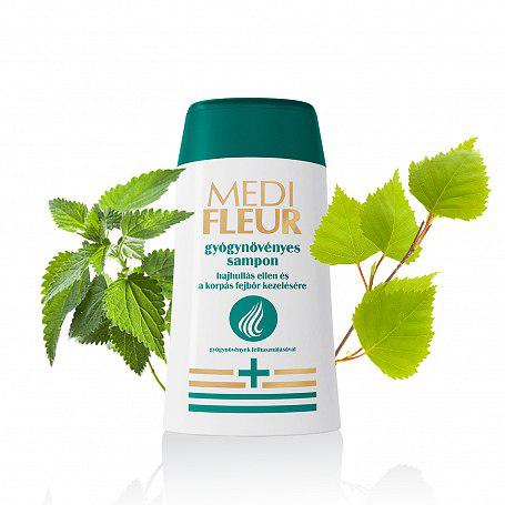 MEDIFLEUR gyógynövényes sampon hajhullás ellen és korpás fejbőr kezelésére 200 ml