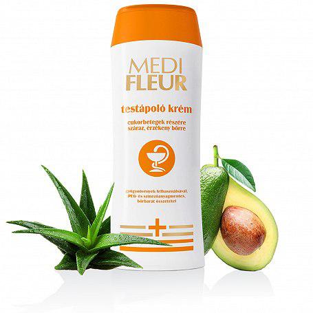 MEDIFLEUR testápoló krém cukorbetegek részére száraz, érzékeny bőrre 200ml
