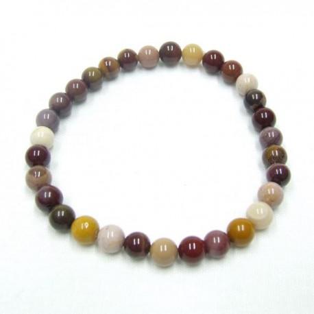 Mookait ásványékszer golyós karkötő - 6 mm