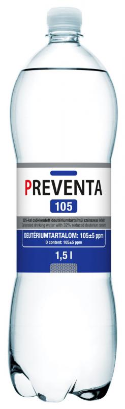 Preventa 105 szénsavas csökkentett deutériumtartalmú ivóvíz 1.5 L
