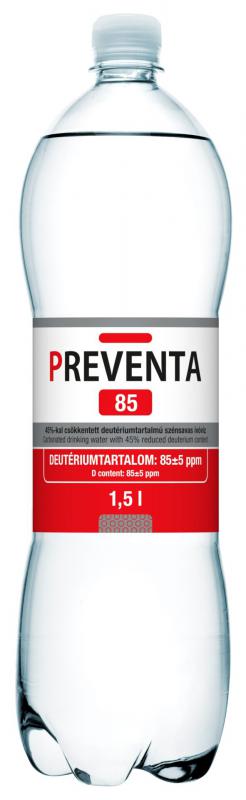 Preventa 85 szénsavas csökkentett deutériumtartalmú ivóvíz 1.5 L