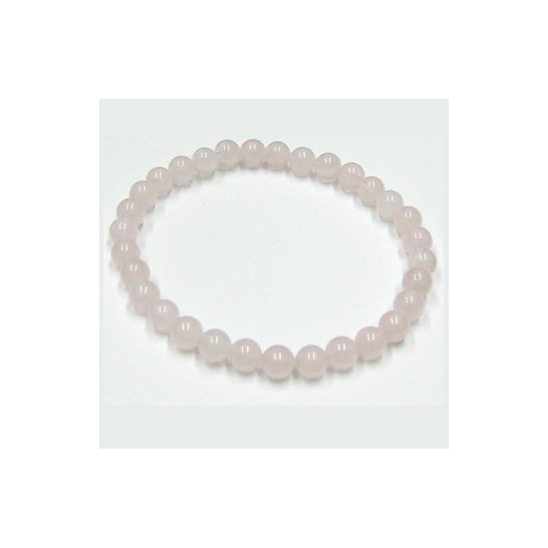 Rózsakvarc ásványékszer  golyós karkötő - 6 mm