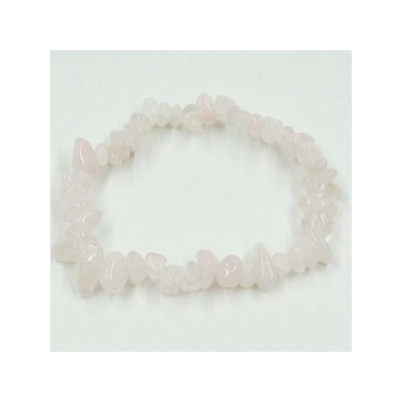 Rózsakvarc ásványékszer gömbölyített karkötő