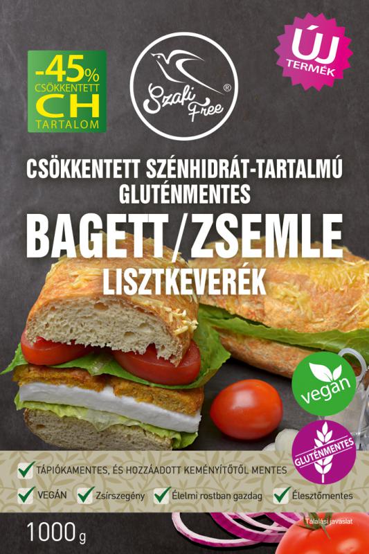 Szafi Free csökkentett szénhidrát-tartalmú gluténmentes bagett / zsemle lisztkeverék 1000 g