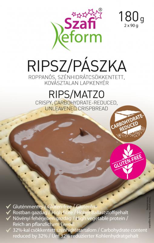 Szafi Reform Szénhidrátcsökkentett gluténmentes ripsz / pászka 180 g