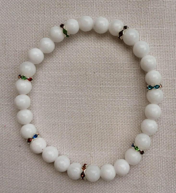 Tejkvarc egyedi ásvány karkötő