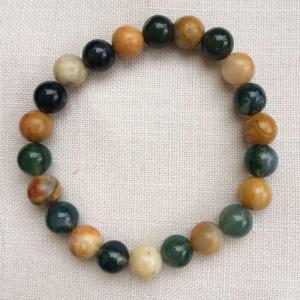 Achát (indiai és moha) egyedi ásvány karkötő