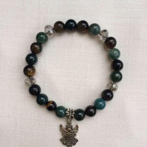 Achát, tigrisszem egyedi ásvány karkötő