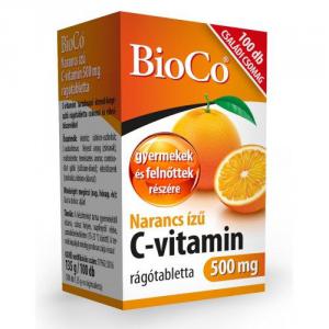 BioCo® C-vitamin 500mg narancs ízű rágótabletta 100 db