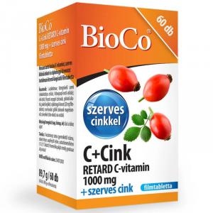 BioCo® C+Cink Retard C-vitamin 1000mg + szerves Cink filmtabletta 60 db