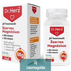Dr Herz Szerves Magnézium+B6+D3-vitamin 60 szem