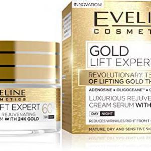 Eveline Gold Lift Expert 60+ Luxus Fiatalító N/É krém-szérum 24k arannyal 50 ml