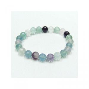 Fluorit ásványékszer golyós karkötő - 8 mm