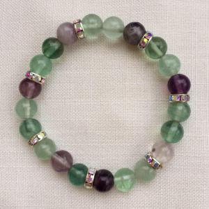 Fluorit egyedi ásvány karkötő