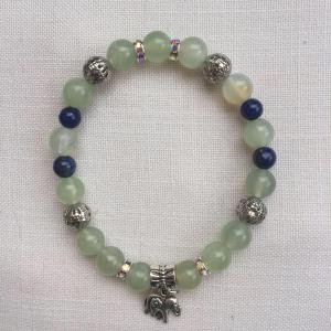 Jade, lapis egyedi ásvány karkötő