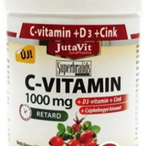 JutaVit C-vitamin 1000 mg nyújtott kioldódású + csipkebogyó + D3 vitamin + Cink, 100 db