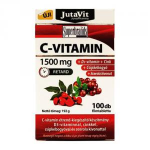 JutaVit C-vitamin 1500 mg acerola-kivonattal, csipkebogyóval, D3-vitaminnal és cinkkel