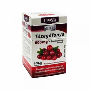JutaVit Tőzegáfonya 800mg*+Aranyvessző kivonat 100 db